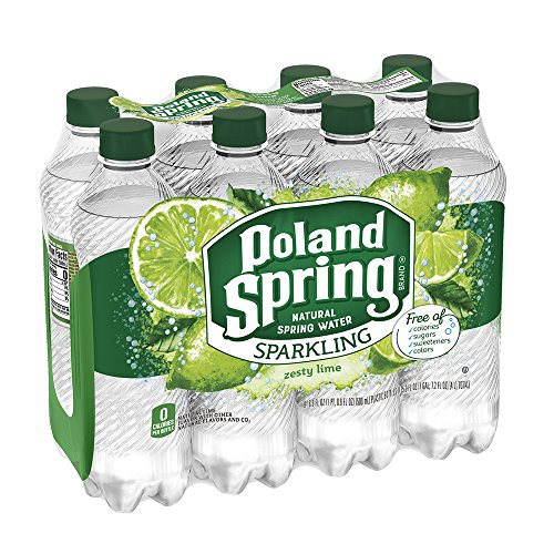 Poland Spring Sparkling Water, Zesty Lime, 16.9 oz. Bottles Pac...