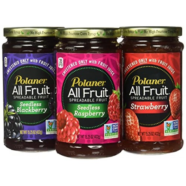 Product Of Polaner All Fruit With Fiber Jelly, 3 Pk./15.25 Oz.