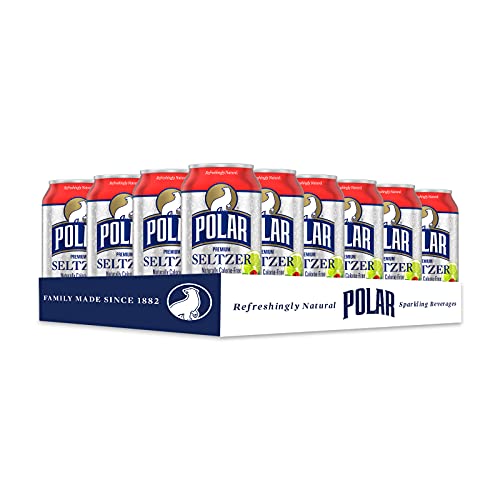 Polar Seltzer Water Cranberry Lime, 12 fl oz cans, 24 pack