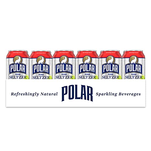 Polar Seltzer Water Cranberry Lime, 12 fl oz cans, 24 pack