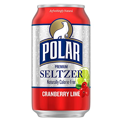Polar Seltzer Water Cranberry Lime, 12 fl oz cans, 24 pack