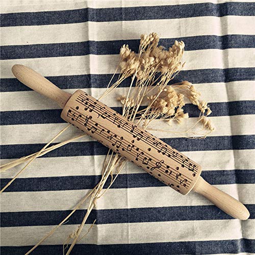 Music Themed Rolling Pin By Pollyhb,Music Note Engraved Embossin