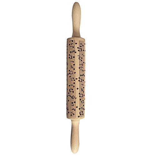 Music Themed Rolling Pin By Pollyhb,Music Note Engraved Embossin