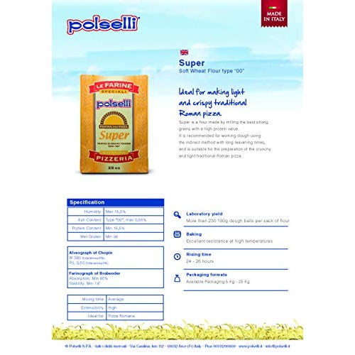 All Natural 00 Flour For Pizza, Pasta, And Baking Flour Super