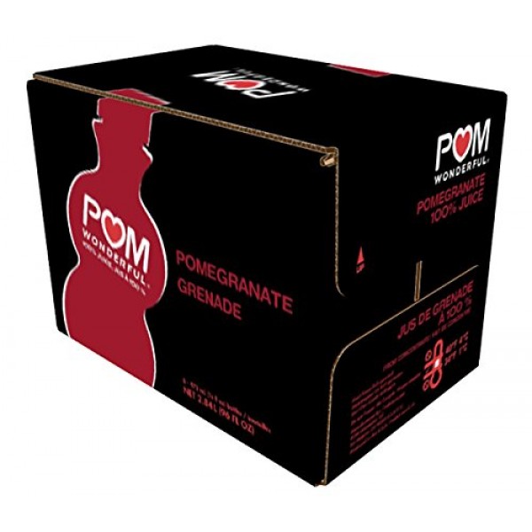 Pom Wonderful 100% Pomegranate Juice, 16 Fl Oz, 6 Count
