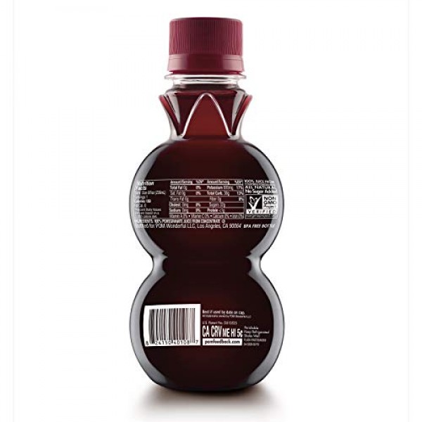 POM Wonderful 100% Pomegranate Juice, 8oz Pack of 8 Bottles