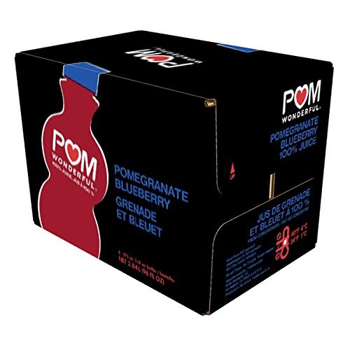 Pom Wonderful Pomegranate Blueberry, 100% Juice, 16-Ounce, 6 Count
