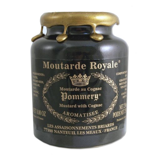 French Whole Grain Royal Mustard Flavored With Cognac In A Crock