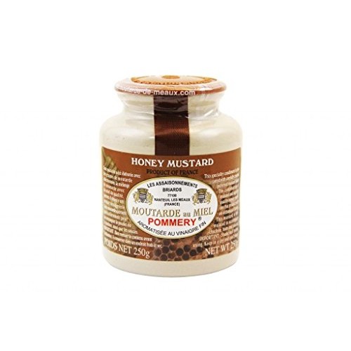 French Whole Grain Mustard With Honey In A Crock - Moutarde De M