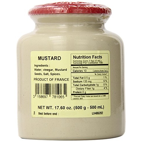 Pommery Meaux Mustard Stone Jar, 17.6-Ounce