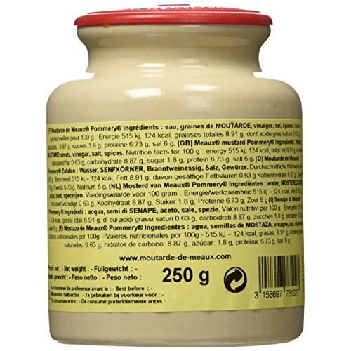 Pommery Meaux Mustard Stone Jar, 8.8-Ounce