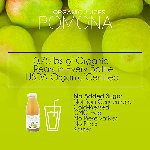 Pomona Organic Pure Pear Juice, 8.4 Ounce Bottle Pack Of 12, C