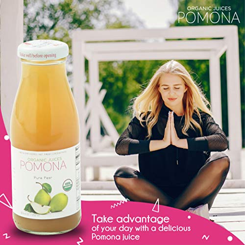 Pomona Organic Pure Pear Juice, 8.4 Ounce Bottle Pack Of 12, C