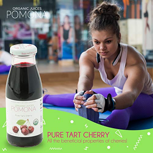 Pomona Organic Juices Pure Tart Cherry Juice, 8.4 Ounce Bottle