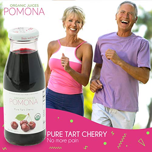 Pomona Organic Juices Pure Tart Cherry Juice, 8.4 Ounce Bottle