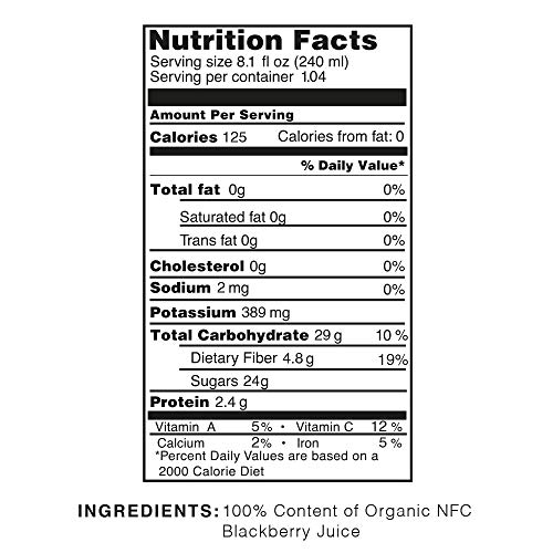 Pomona Organic Pure Blackberry Juice, 8.4 Ounce Bottle Pack Of