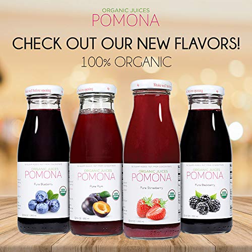Pomona Organic Pure Blackberry Juice, 8.4 Ounce Bottle Pack Of