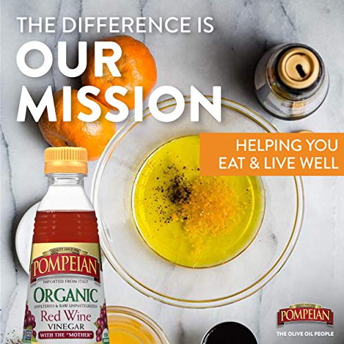 Pompeian Gourmet Organic Red Wine Vinegar, Unfiltered &Amp; Unpasteu