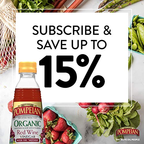 Pompeian Gourmet Organic Red Wine Vinegar, Unfiltered &Amp; Unpasteu