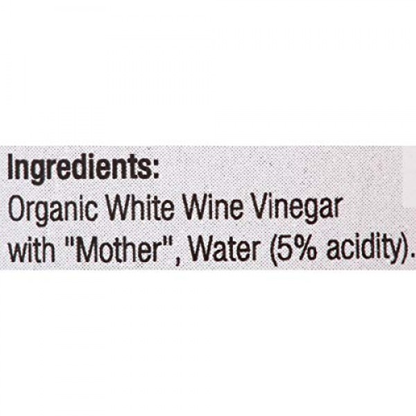 Pompeian Gourmet Organic White Wine Vinegar, Unfiltered and Unpa...