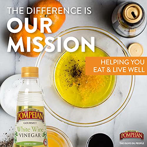 Pompeian White Wine Vinegar - 16 Ounce Pack Of 6 Pompeian White Wine Vinegar - 16 Ounce Pack Of 6