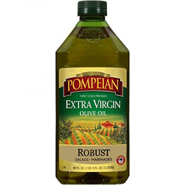 Pompeian Robust Extra Virgin Olive Oil, First Cold Pressed, Full...