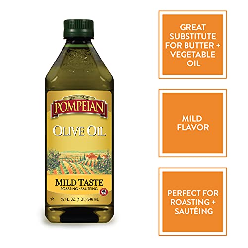 Pompeian Classic Olive Oil, Mild Flavor, Perfect For Roasting An