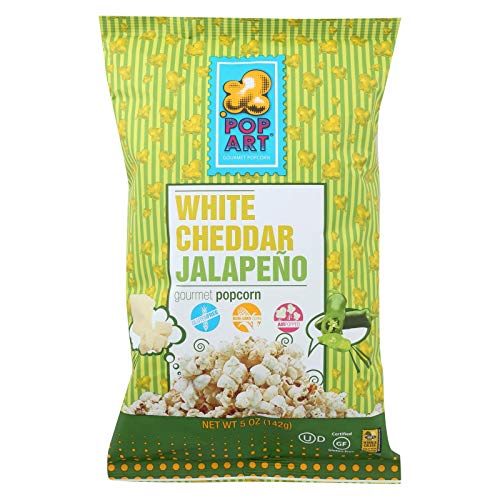 Pop Art White Cheddar Jalapeno Popcorn, 5 Ounce - 9 Per Case.