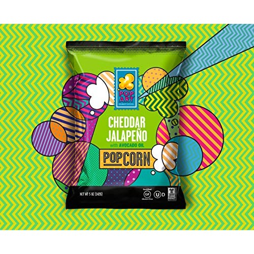 Pop Art Snacks Gourmet Popcorn - Cheddar Jalapeno With Avocado O
