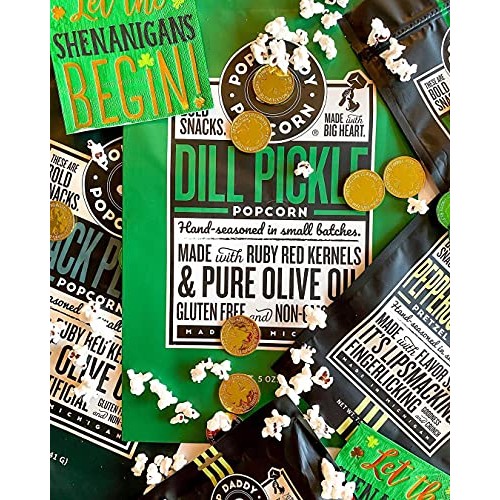 Pop Daddys Gourmet Flavored Popcorn Dill Pickle, 3 Pack