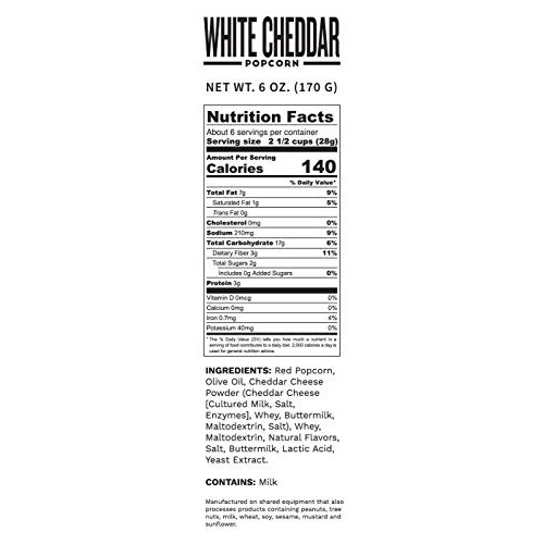 Pop Daddy White Cheddar, 6 Oz Gluten Free Hand Seasoned Ruby Red