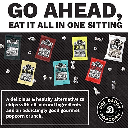 Pop Daddy White Cheddar, 6 Oz Gluten Free Hand Seasoned Ruby Red