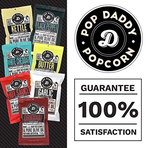 Pop Daddy White Cheddar, 6 Oz Gluten Free Hand Seasoned Ruby Red