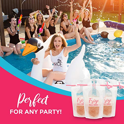 Frose All Day Drink Pouches with Straw for Adults freezable [50 ...