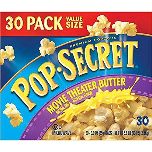 Pop Secret Popcorn, Movie Theater Butter, 30 Count Bags Of 3.0Oz