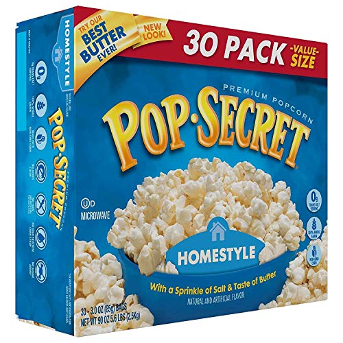 Pop Secret Home Style Popcorn, 30 Count, 3 Ounce Bags