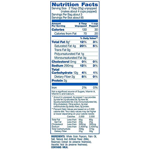 Pop Secret Home Style Popcorn, 30 Count, 3 Ounce Bags