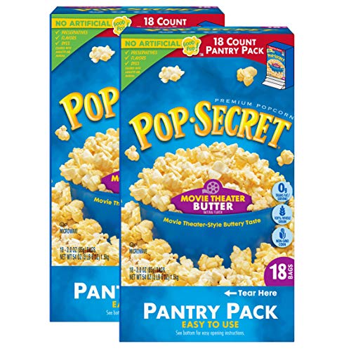 Pop Secret Popcorn, Movie Theater Butter Microwave Popcorn, 36 C