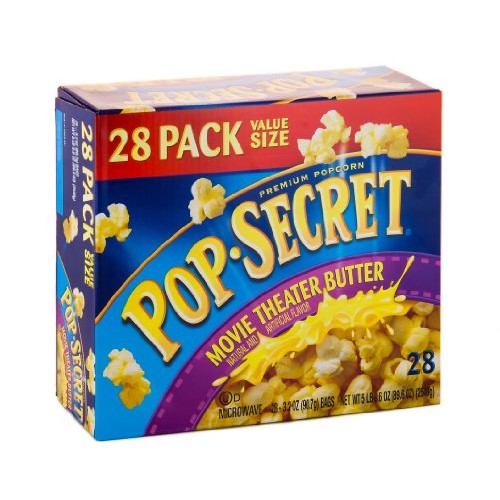 Pop Secret Movie Theater Butter Popcorn, 28 Count, 3.2 Ounce Bags