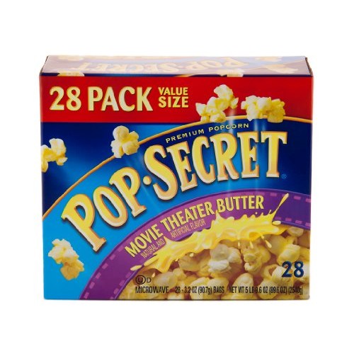 Pop Secret Movie Theater Butter Popcorn, 28 Count, 3.2 Ounce Bags