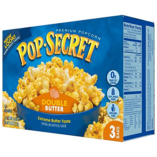 Pop Secret Popcorn, Double Butter, 3-Count Box 9.6 Oz