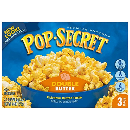 Pop Secret Popcorn, Double Butter, 3-Count Box 9.6 Oz