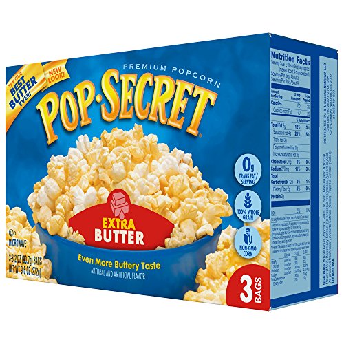Pop Secret Popcorn, Extra Butter, 3-Count Box