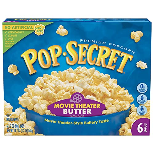 Pop Secret Popcorn, Movie Theater Butter, 19.2 Ounce Pack Of 6