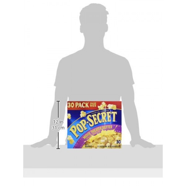 Pop Secret Popcorn, Movie Theater Butter, 3 Oz Microwave Bags, 3