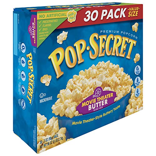 Pop Secret Popcorn, Movie Theater Butter, 3 Oz Microwave Bags, 3