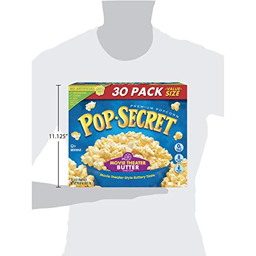 Pop Secret Popcorn, Movie Theater Butter, 3 Oz Microwave Bags, 3