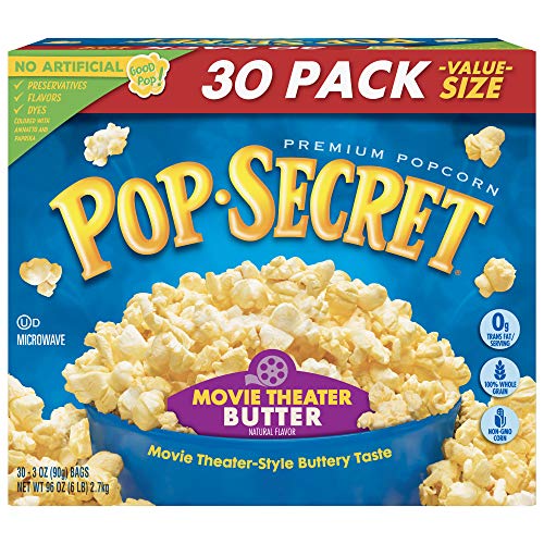 Pop Secret Popcorn, Movie Theater Butter, 3 Oz Microwave Bags, 3