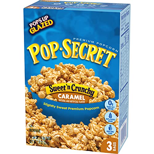 Pop Secret Popcorn, Sweet n Crunchy Caramel Microwave Popcorn, ...