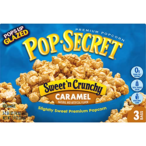 Pop Secret Popcorn, Sweet n Crunchy Caramel Microwave Popcorn, ...
